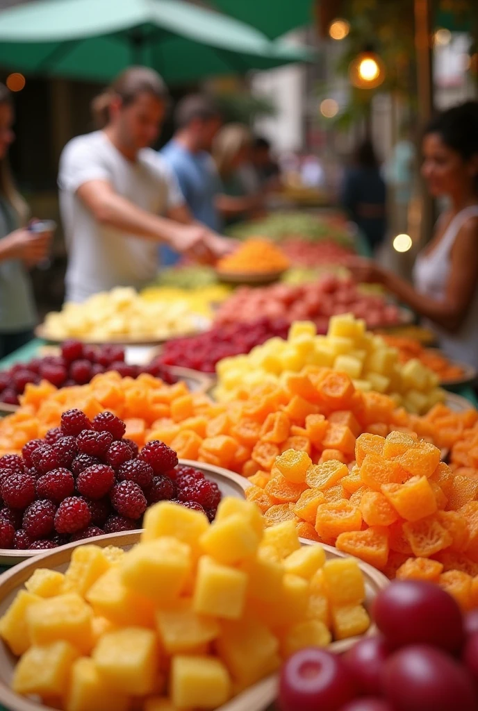 Introduce modern dehydration techniques for local fruits, creating healthy snacks that are sold in organic markets.
