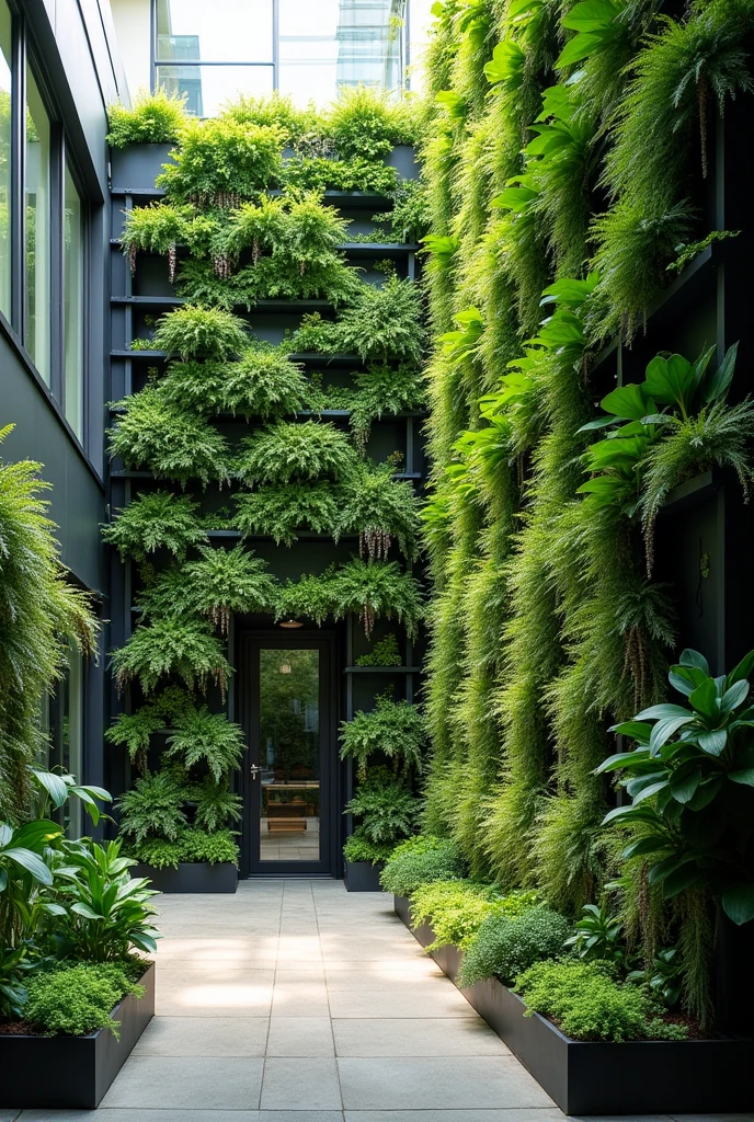 Vertical gardens and hydroponic murals for small spaces