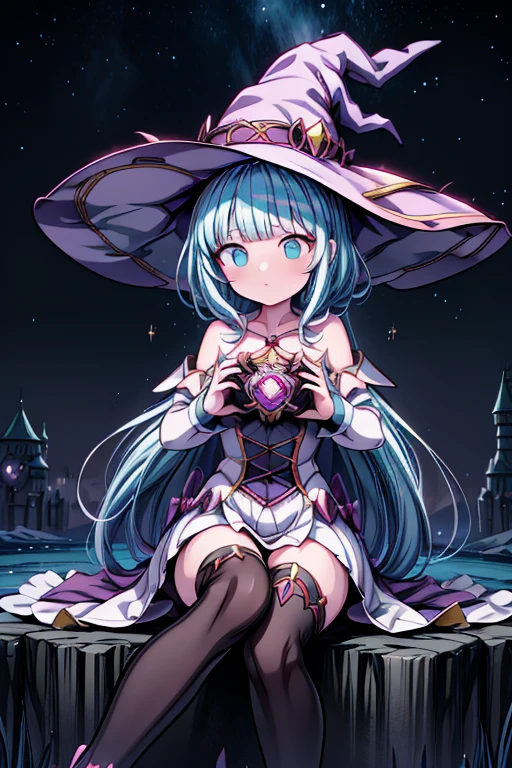 A screenshot of a witch costume sitting on a cloud, Frivolous anime witch casting a spell, Witchcraft Witch Battle, Witch Academia, Sky Witch, witch girl, Spell Casting Pose, mechanized witch girl, Splash art anime , Bright Witch, Fantasy Game Spells, Epic magical girl characters, Classic witch, Cast epic spells