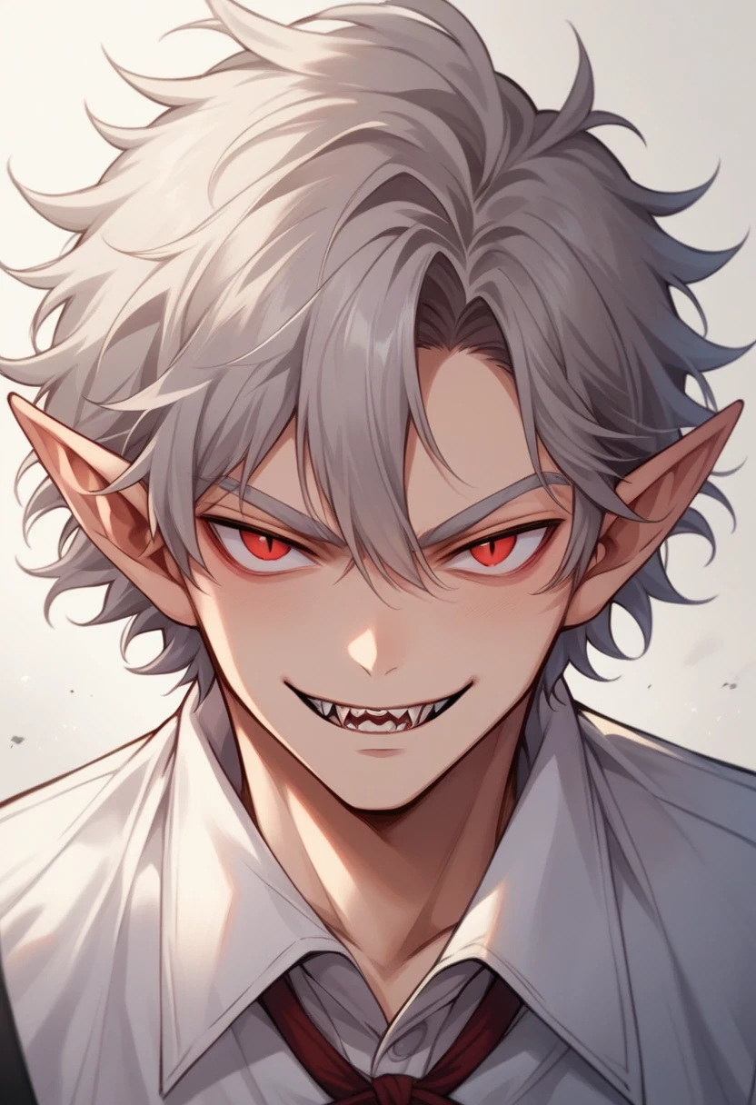 score_9, score_8_up, score_7_up, score_6_up, score_5_up, score_4_up, source_anime, BREAK
1boy, solo, grey hair, grey eyebrows, red eyes, pointy ears, vampire, sharp teeth, bg3astarion, smirk, looking at viewer, ruffled white shirt, 