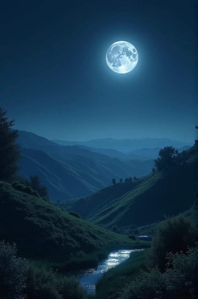 Realistic night landscape