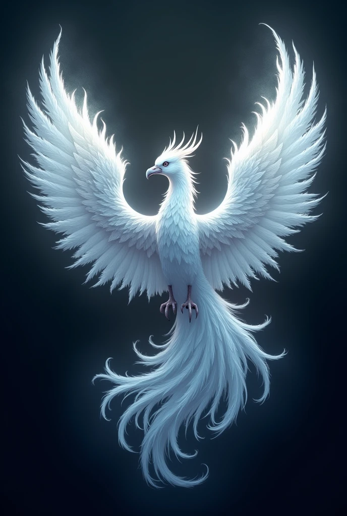 
                      ( perfect anatomy )  Fantasy business logo fantasy art silver white phoenix(Open your big glowing wings)標誌 fair华丽的天堂鸟尾巴 闪耀着光芒的鸟 深色背景


                           優質內容非常詳細、Dynamic angles and elegant atmosphere，Intricate details, masterpiece, fair. Realistic, fresh and elegant aesthetic style. Airbrush digital oil painting. Movie lighting is very beautiful., perfect composition, intricate details, Super detailed and exquisite high quality work from a master artist