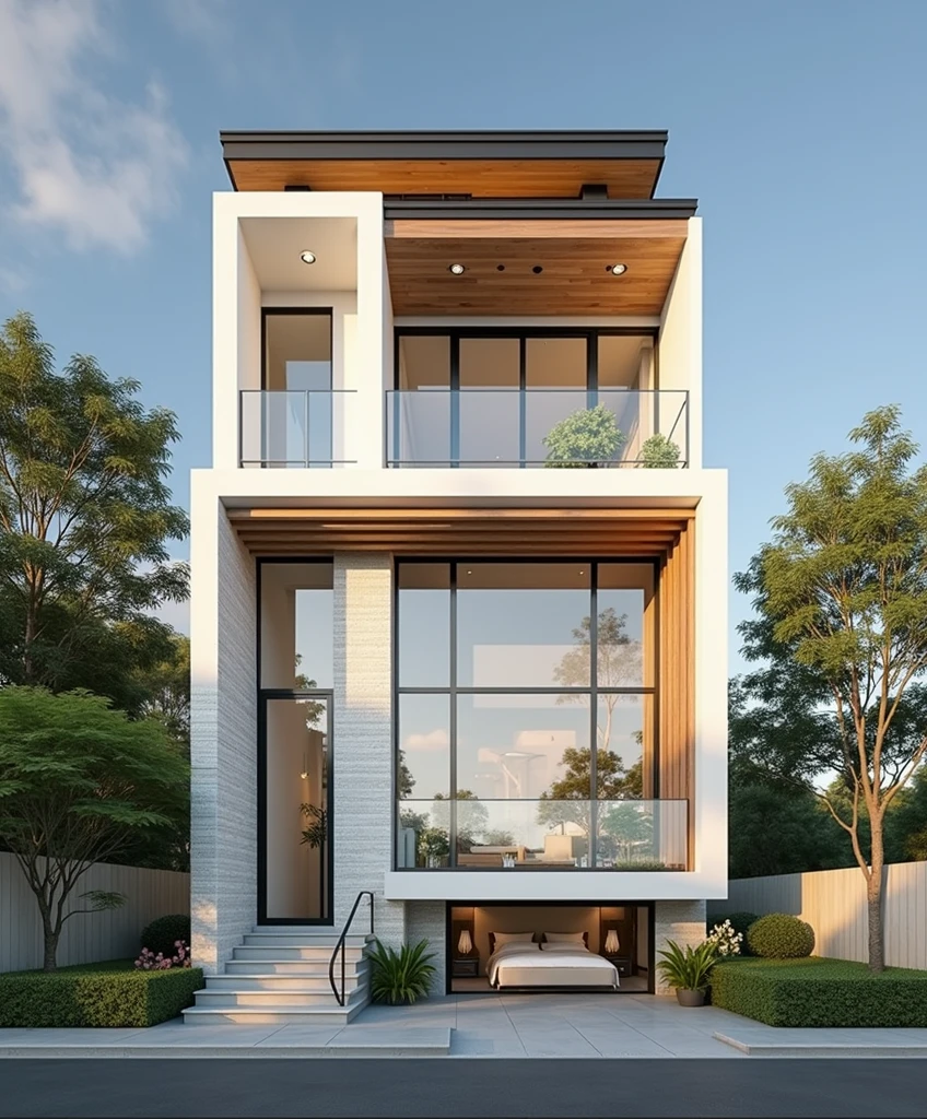 Spaces designed according to the rules of Feng Shui, interior decoration details for the family, colors, architecture, design, exterior view of the house, style mordern