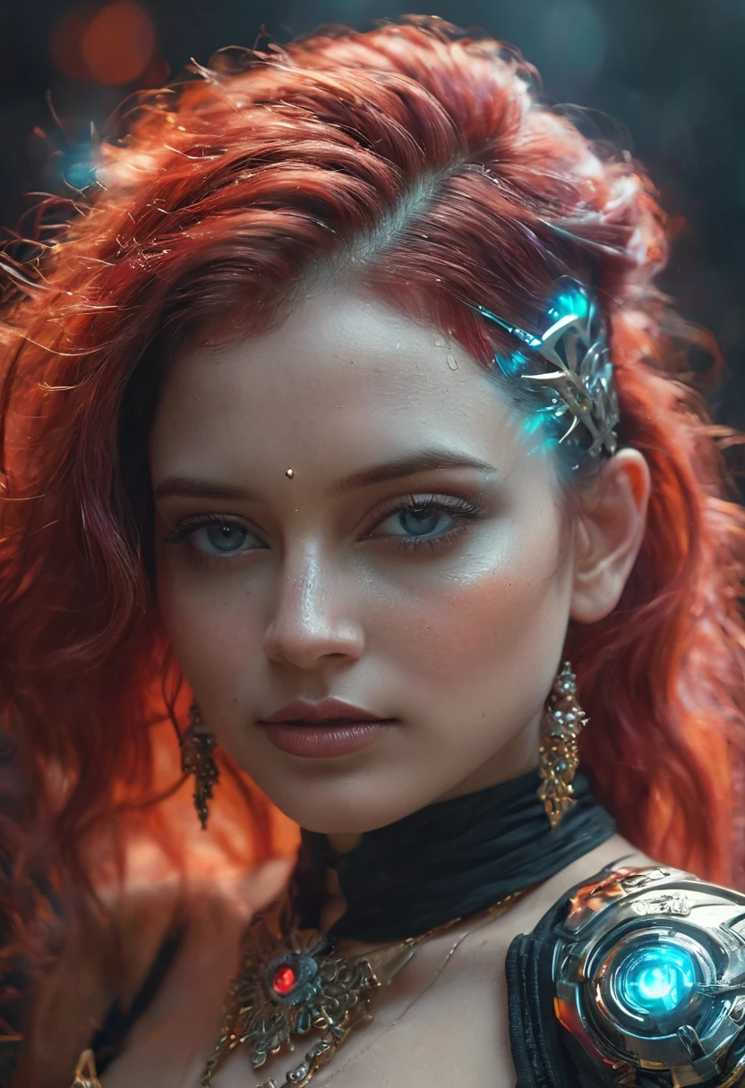 Sexy Sharp nose ethereal aesthetic tanned lady white skin lady black red hairs mark facial jewelry PERFECT MASTERPIECE, EXTREMELY DETAILED CG UNITY 32K UHD QUALITY RESOLUTION WALLPAPER, PHOTOREALISTIC, RAW PHOTO, PERFECT PHOTOGENIC CLARITY, OFFICIAL ART, AWARD-WINNING PORTRAIT, ULTRA HYPER-REALISTIC, ULTRA HYPER-DETAILED, SHINY REALISTIC SKIN, RAY TRACING, UNREAL ENGINE 5.8K, GLOWING AMBIENT LIGHT cyberpunk, Indian girl face full body