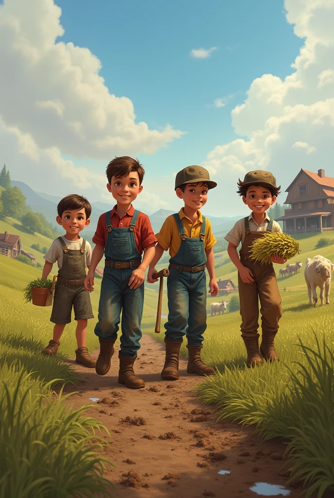 4 boy farmer