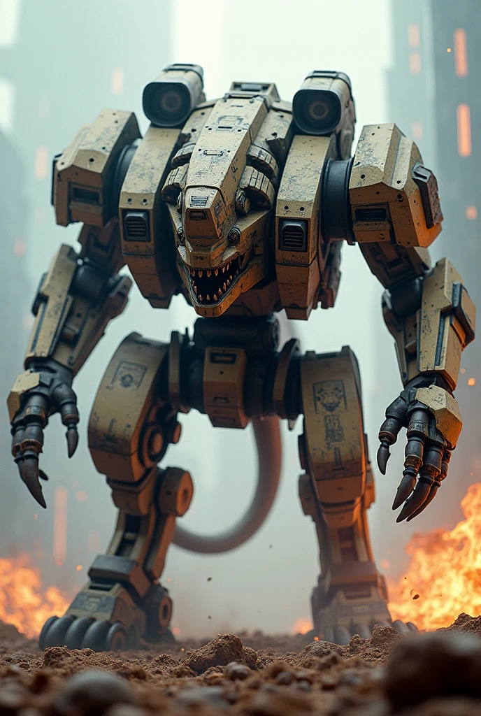 masterpiece, Highest quality、(Vehicle Weapons)、Machine Beast、Charge、(4 feet、On all fours)、tooth、Visor eye、nail、Charge砲、Twin guns、diagonal、