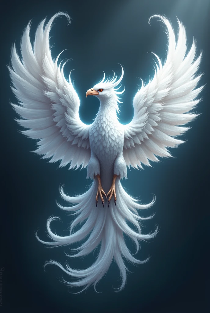 ( perfect anatomy ) Fantasy business logo fantasy art silver white phoenix(Open your big glowing wings)標誌霸氣表情利爪 fair华丽的天堂鸟尾巴 闪耀着光芒的鸟 深色背景
優質內容非常詳細、Dynamic angles and elegant atmosphere,Intricate details, masterpiece, fair. Realistic, fresh and elegant aesthetic style. Airbrush digital oil painting. Movie lighting is very beautiful., perfect composition, intricate details, Super detailed and exquisite high quality work from a master artist