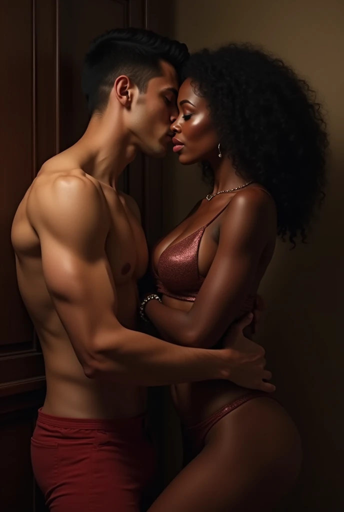 Black woman sucking white cock with lots of love