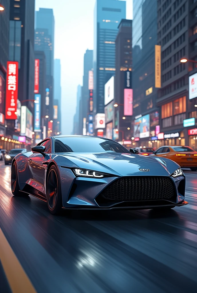 A car in the city