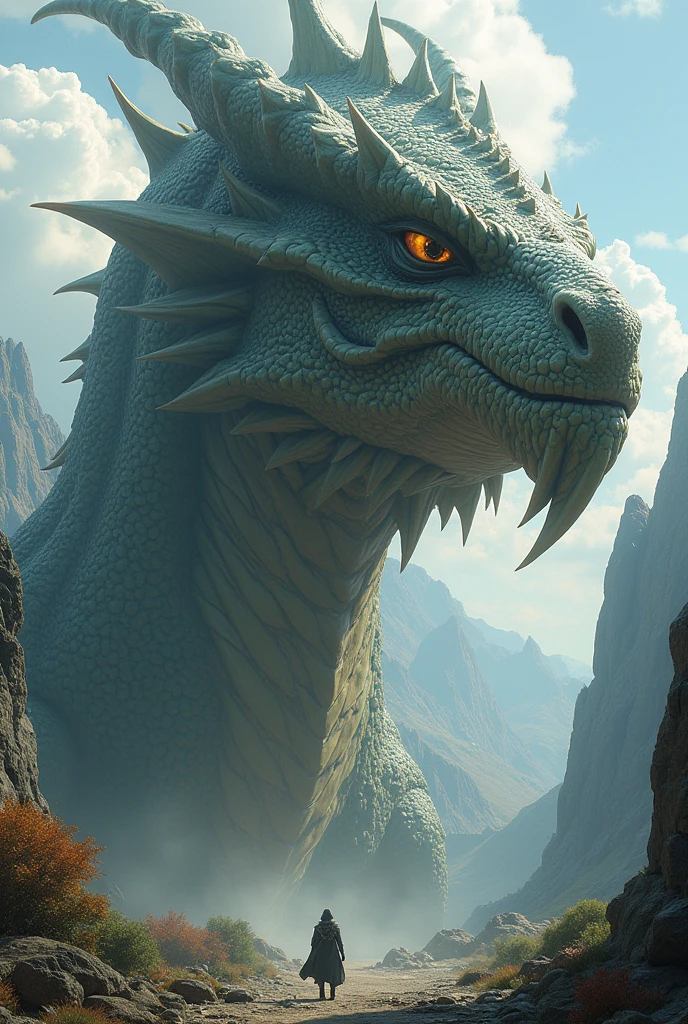 Big and wide headed dragon