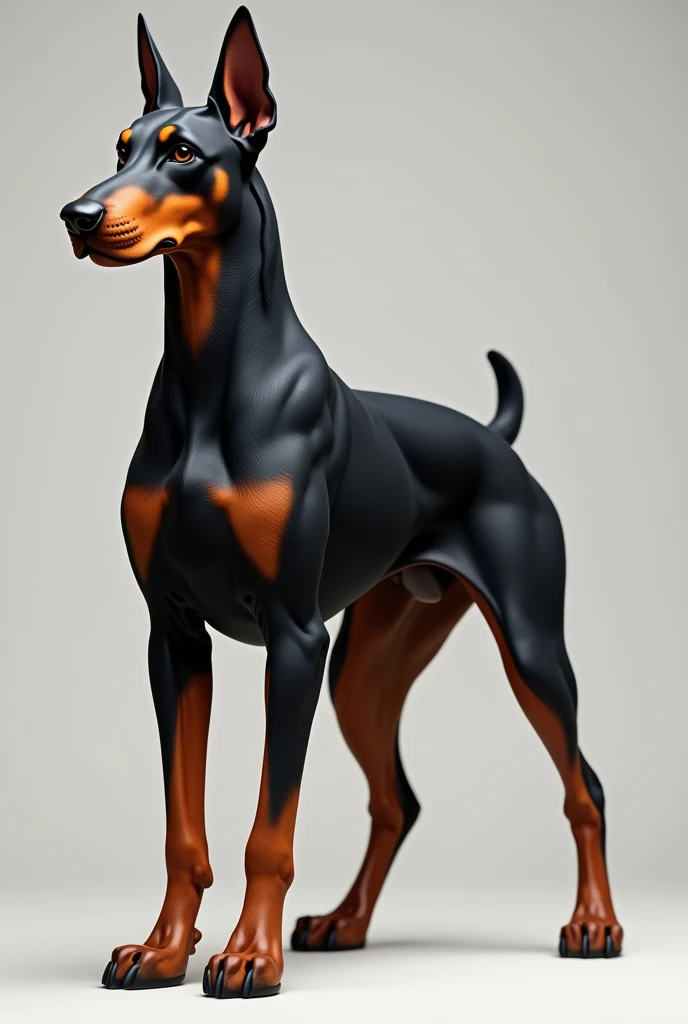 A furry doberman butt