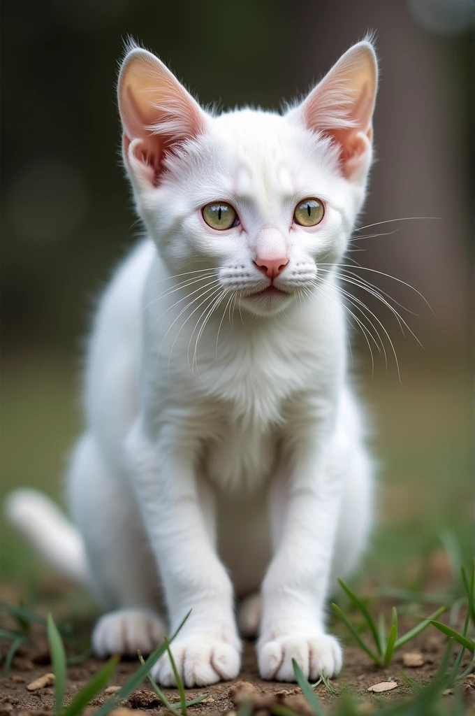 Albino cat 