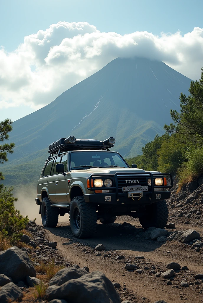 Mount Aso、Toyota Land Cruiser 78 Prado