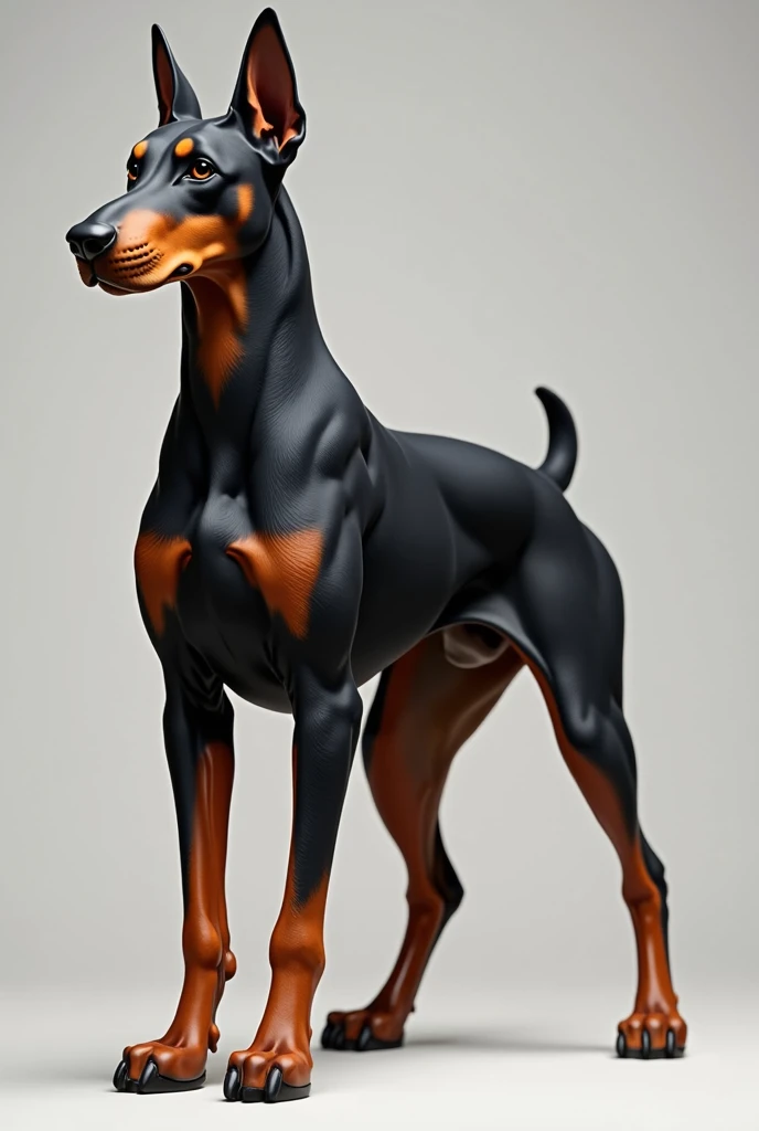 A furry doberman butt