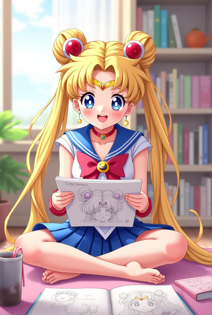 Sailor moon eating drawing