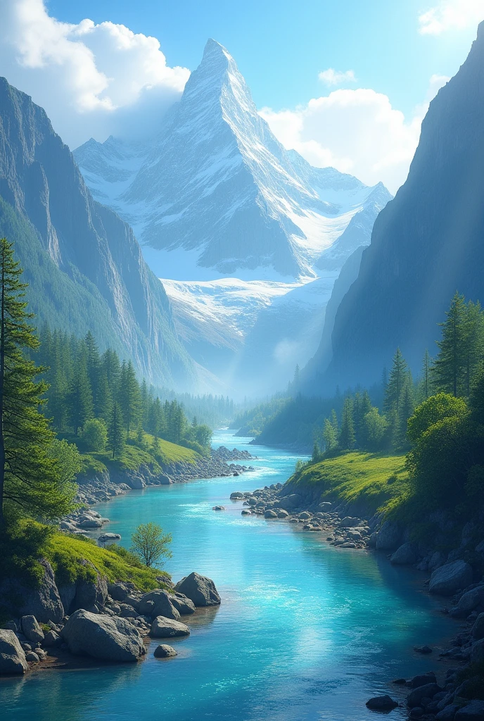 River between mountains 