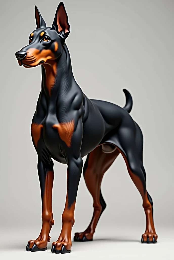 A furry doberman butt