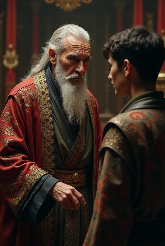 Feeling the approach of death, a wise and rich old man called his son and punished him: