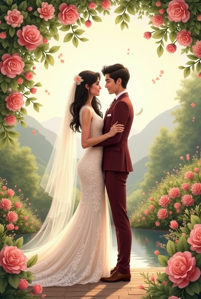 Makd a wedding card arya weds ayasha
