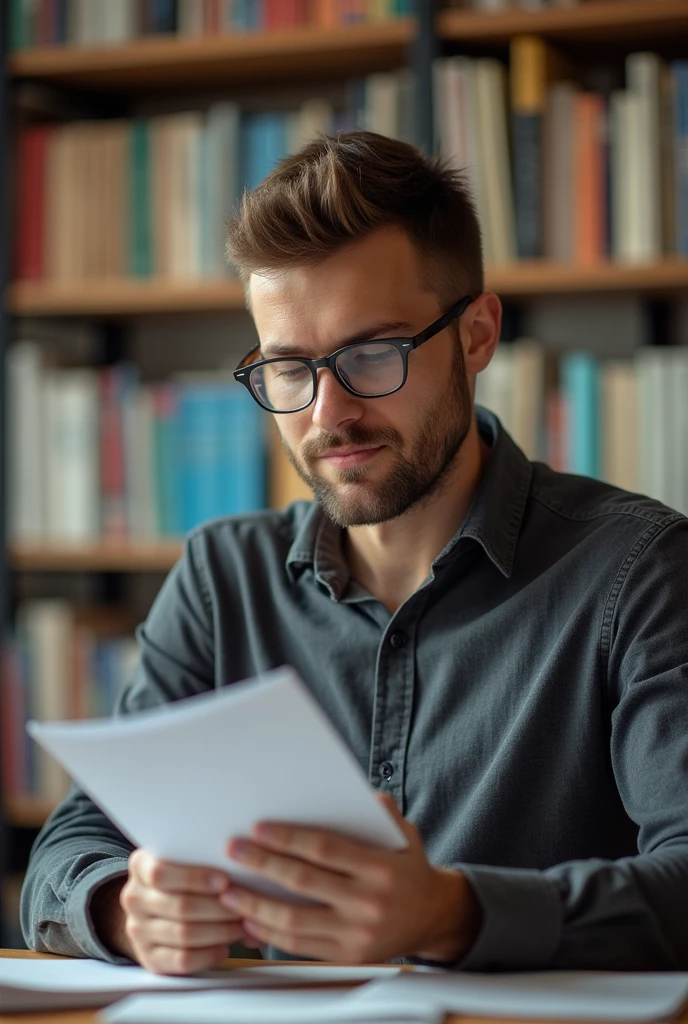 middle aged man studying on a school 