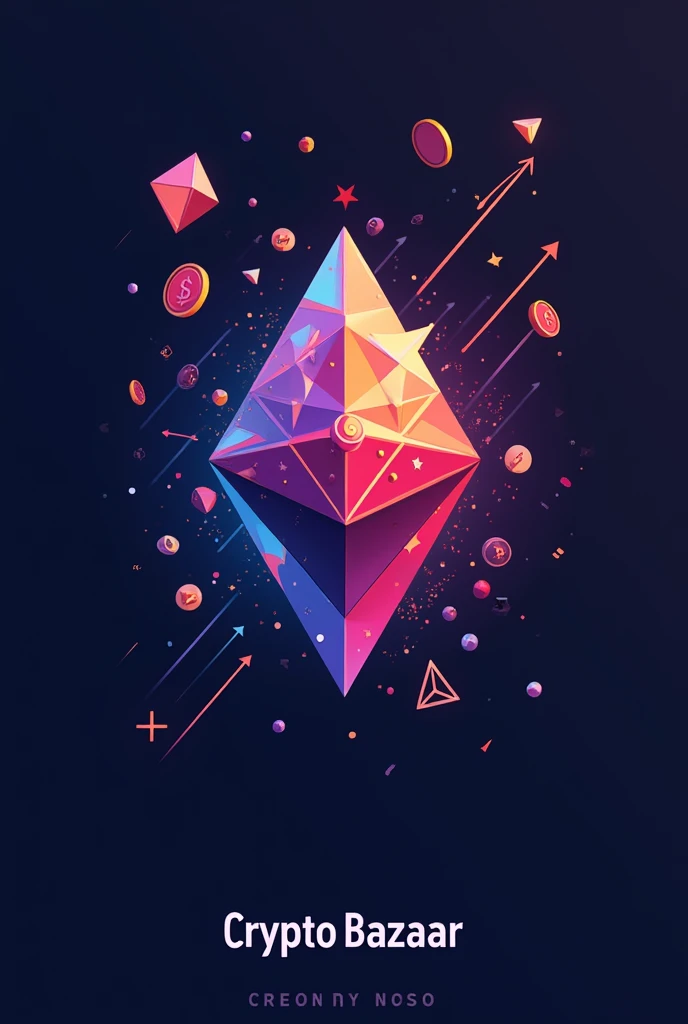 favicon for a crypto market website name "Crypto Bazaar"