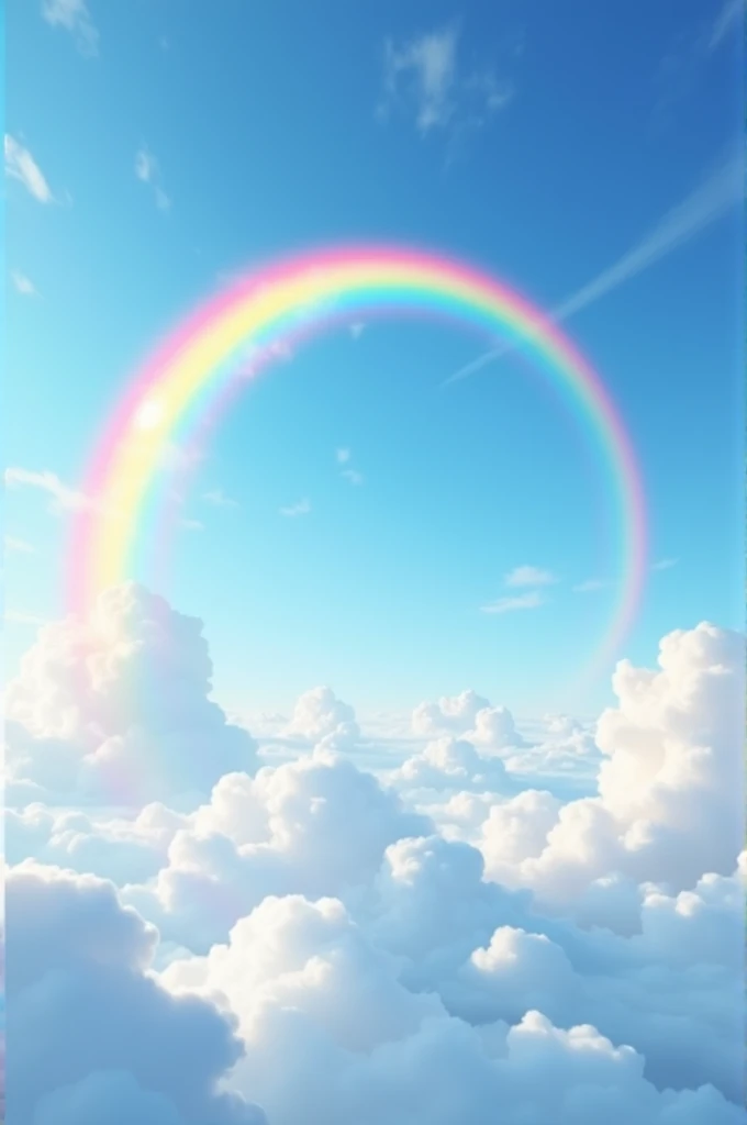 Rainbow in sky