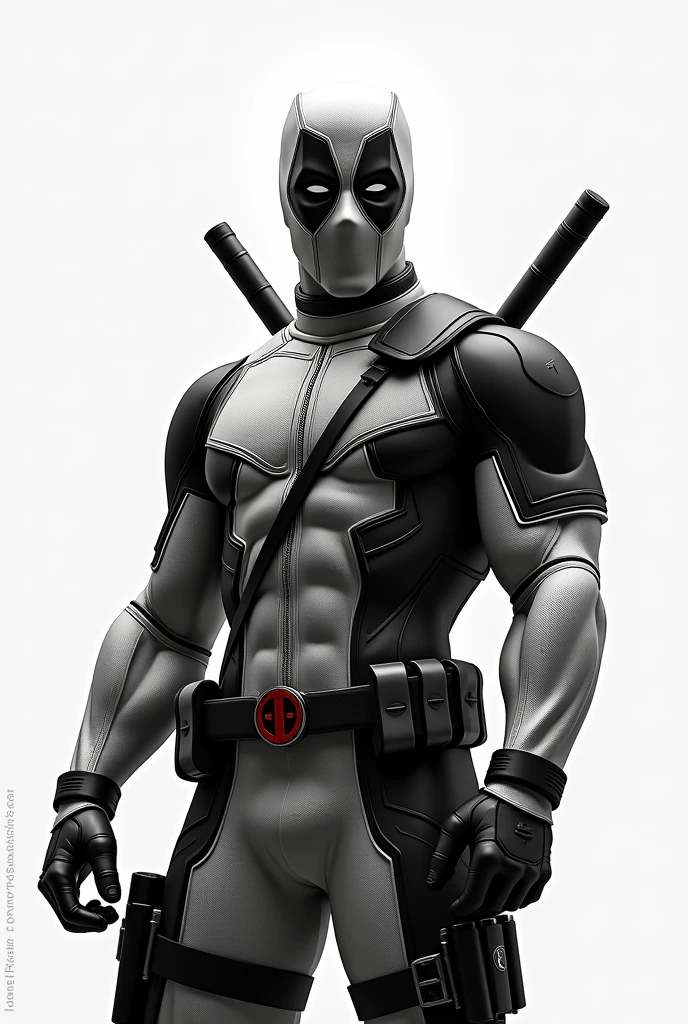 Black  and white deadpool