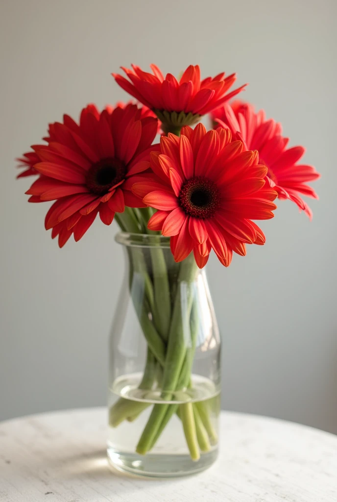 Picture of red flowers in a glass