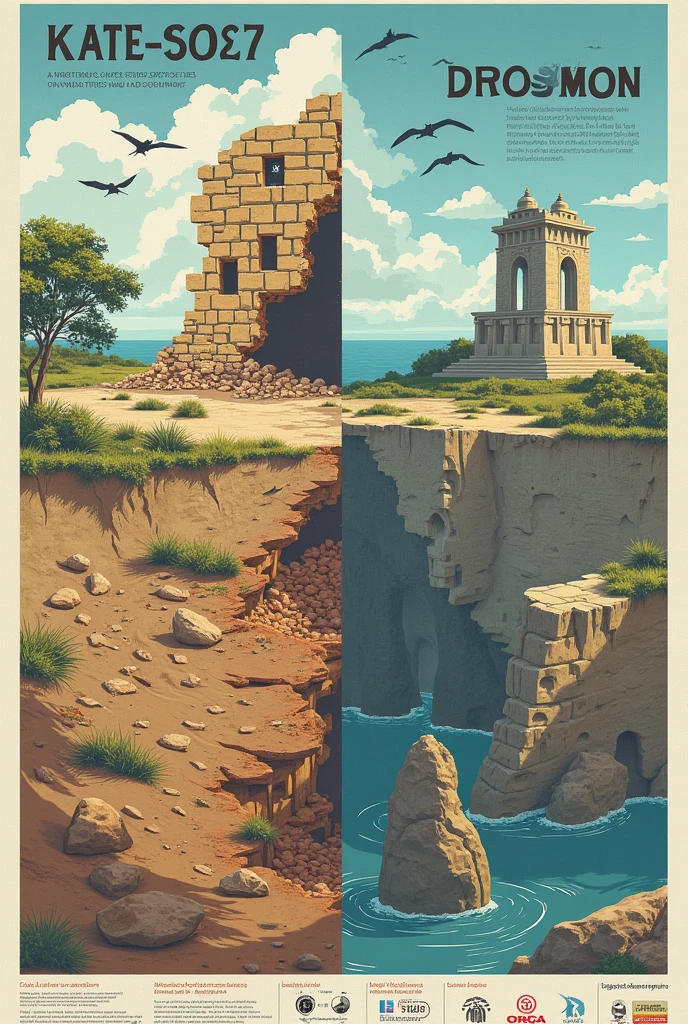 poster showing the negative effects of weathering and erosion and the ways to minimize these