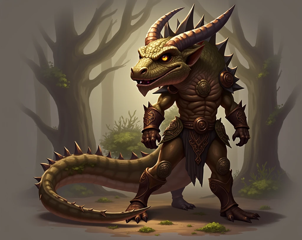 a draconite with druid armor