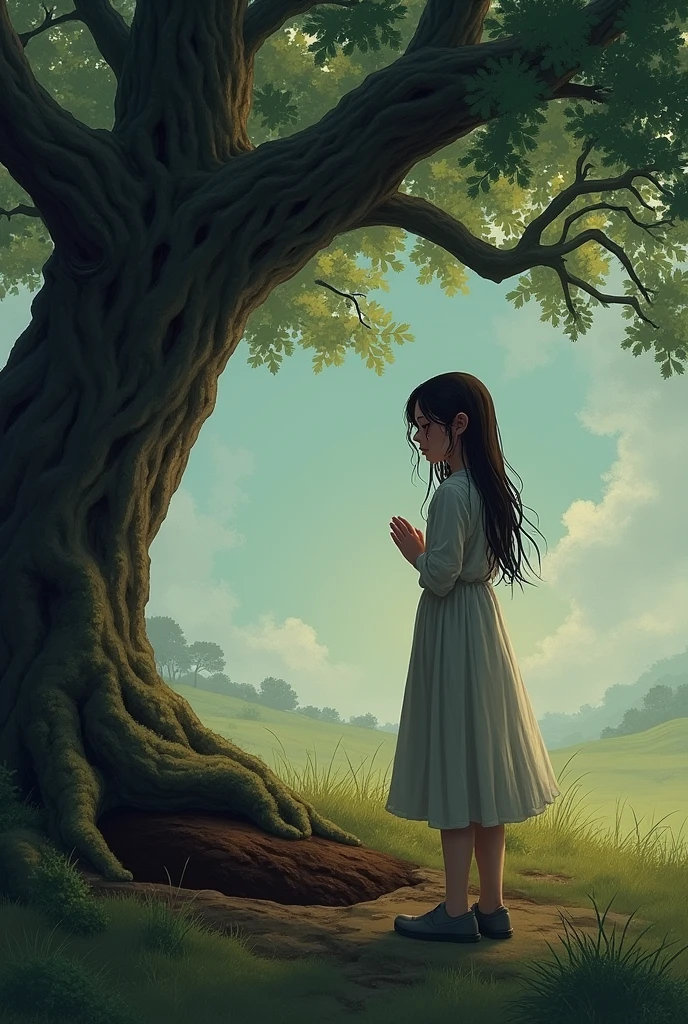 After he passed, Lyra was utterly alone. She buried him under the old oak tree where he had taught her how to read, where they'd shared their simplest, happiest moments. The village, small and cold-hearted, offered no help. Lyra was a ghost in their eyes, a reminder of grief they did not want to bear.