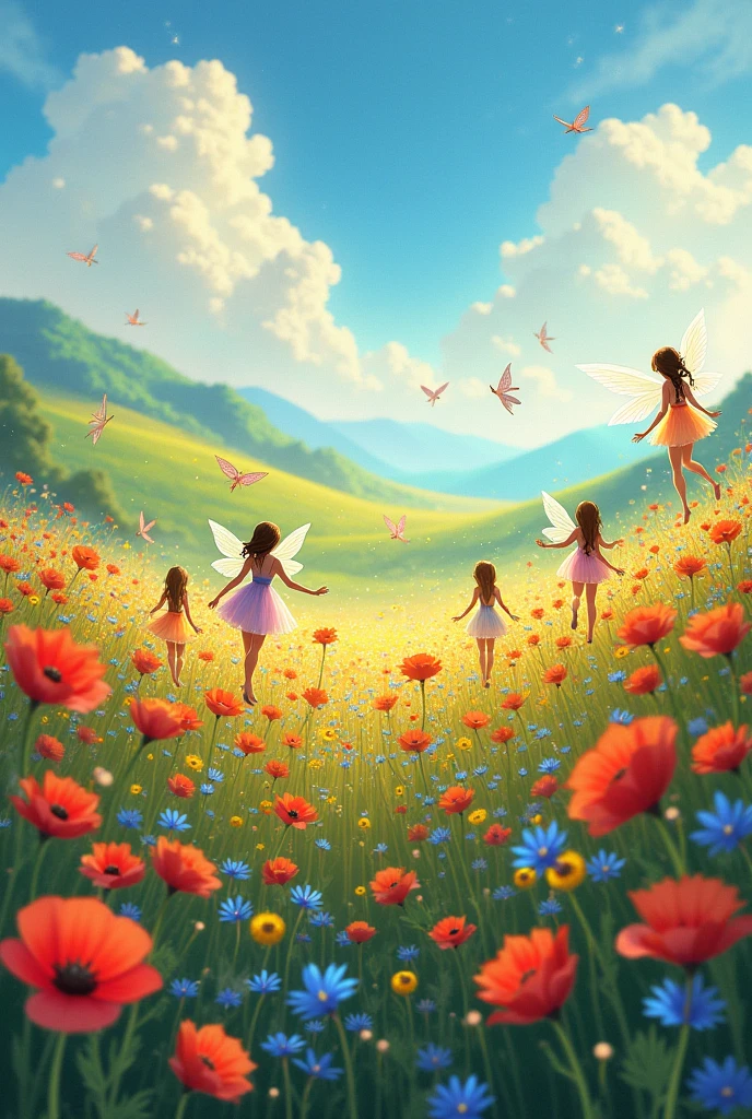 A land of flower with fairy in there