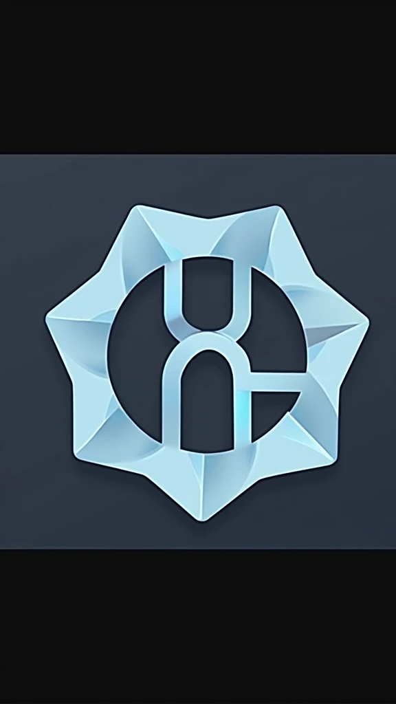 Blue and silver logogram