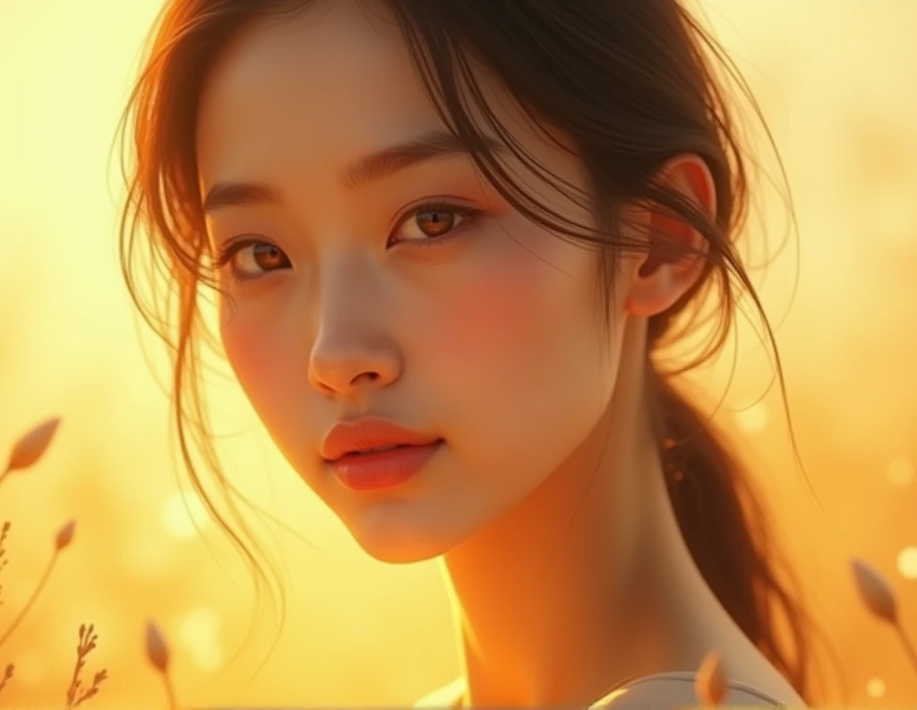 A WOMAN SHOWING HER FACE UNDER THE SUN