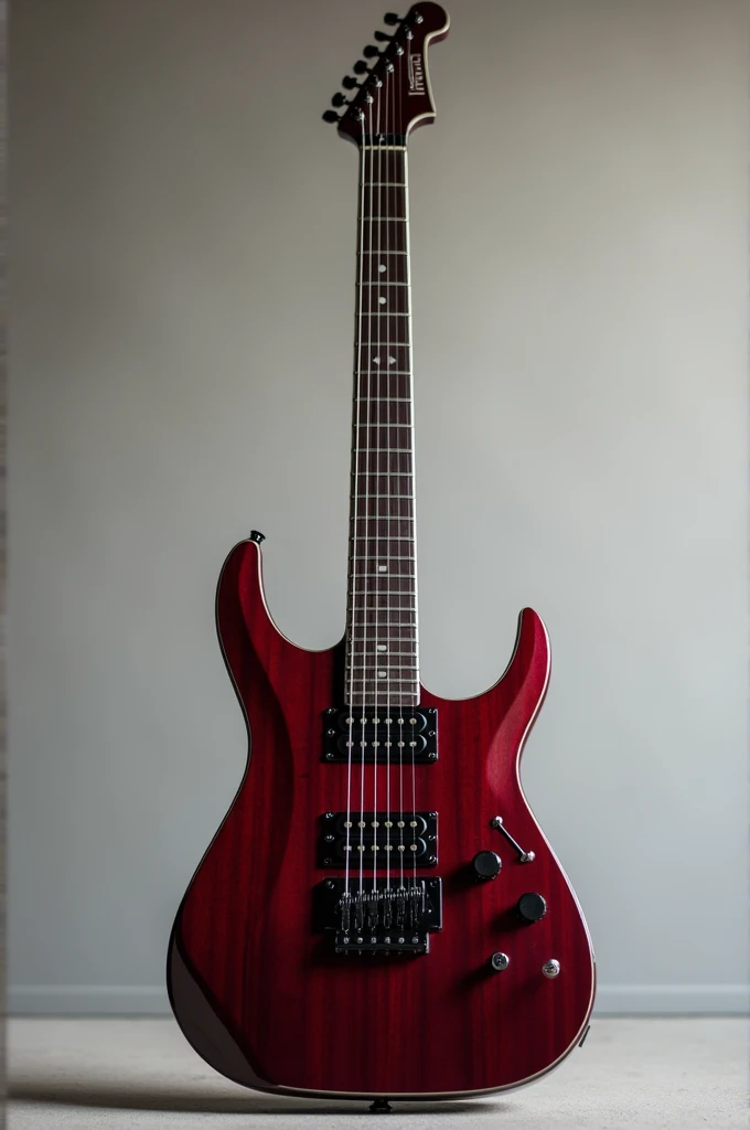 Jackson Kelly style guitar in wine color with ebony neck 