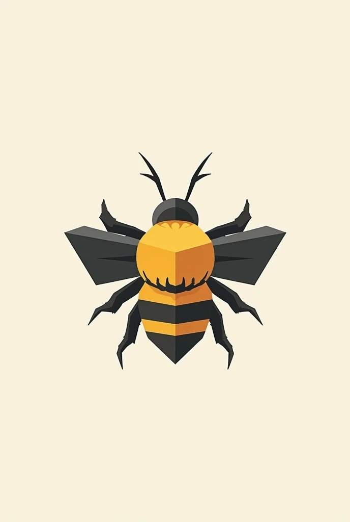 Minimalist bee in ashura style