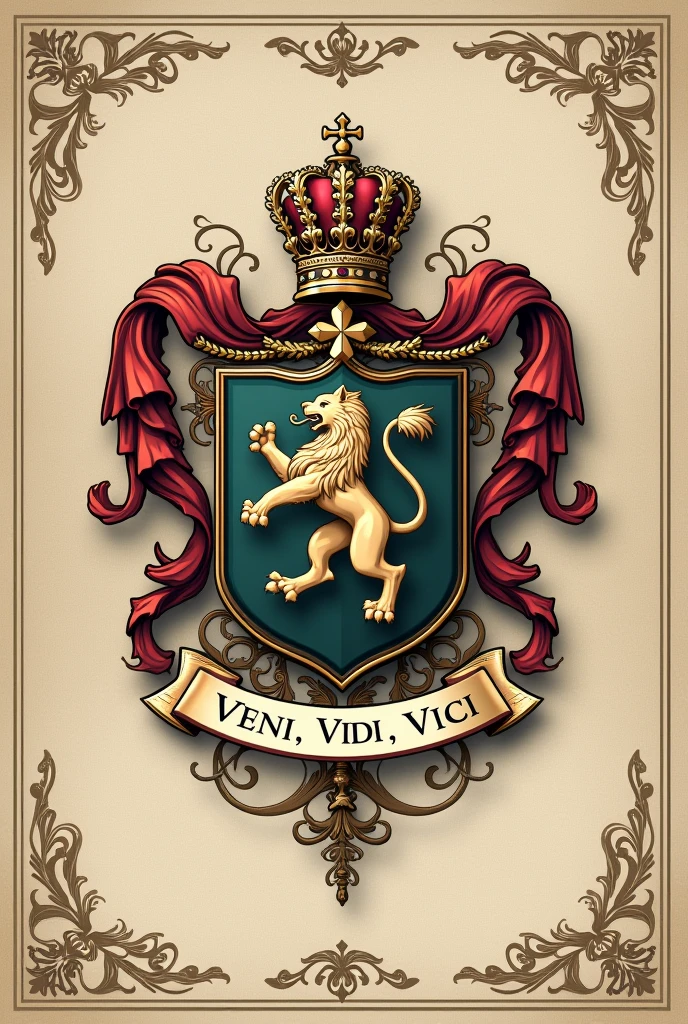 Make me a logo that suitable withe aristocratic the title is House Of Aristocratic. Under it put a motto "veni, vidi, vici" and under it the logo. Lastly, put motto "Noble in Heritage, Refined in Conduct"