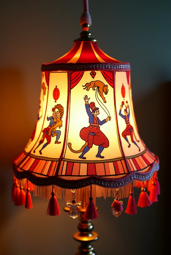 Circus themed lampshade