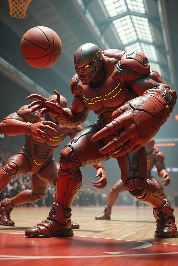 Destiny Titan killing a humanoid lobster in a basketball game