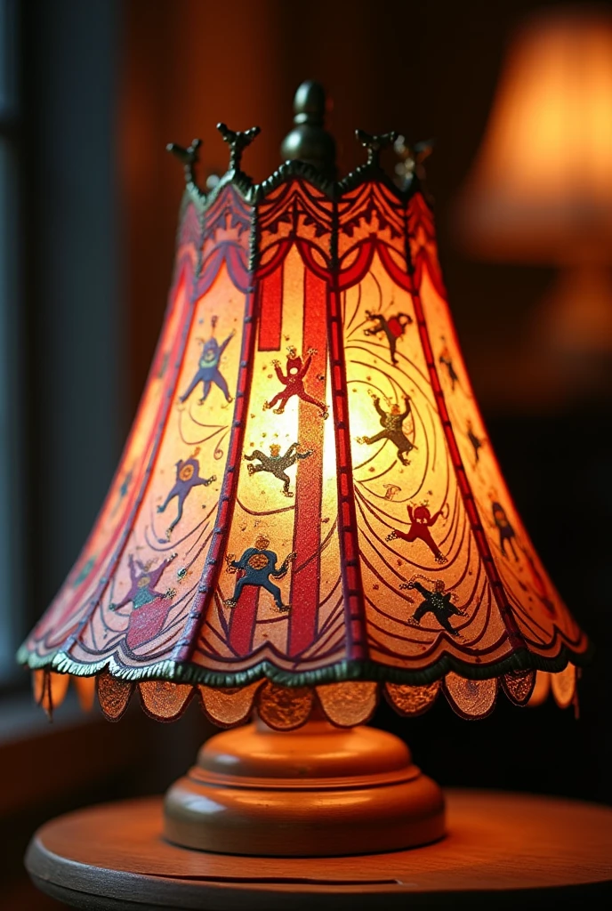 Circus themed lampshade dome mold