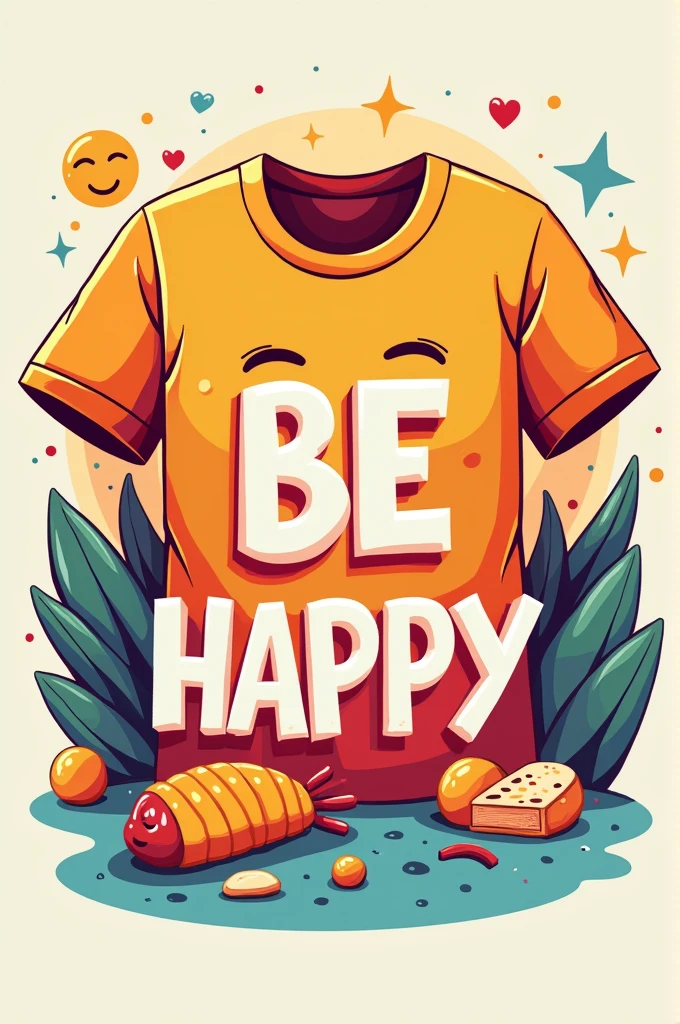Create a tshirt with be happy