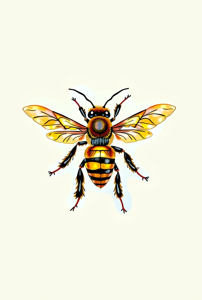 realistic bee scientific drawing watercolor
