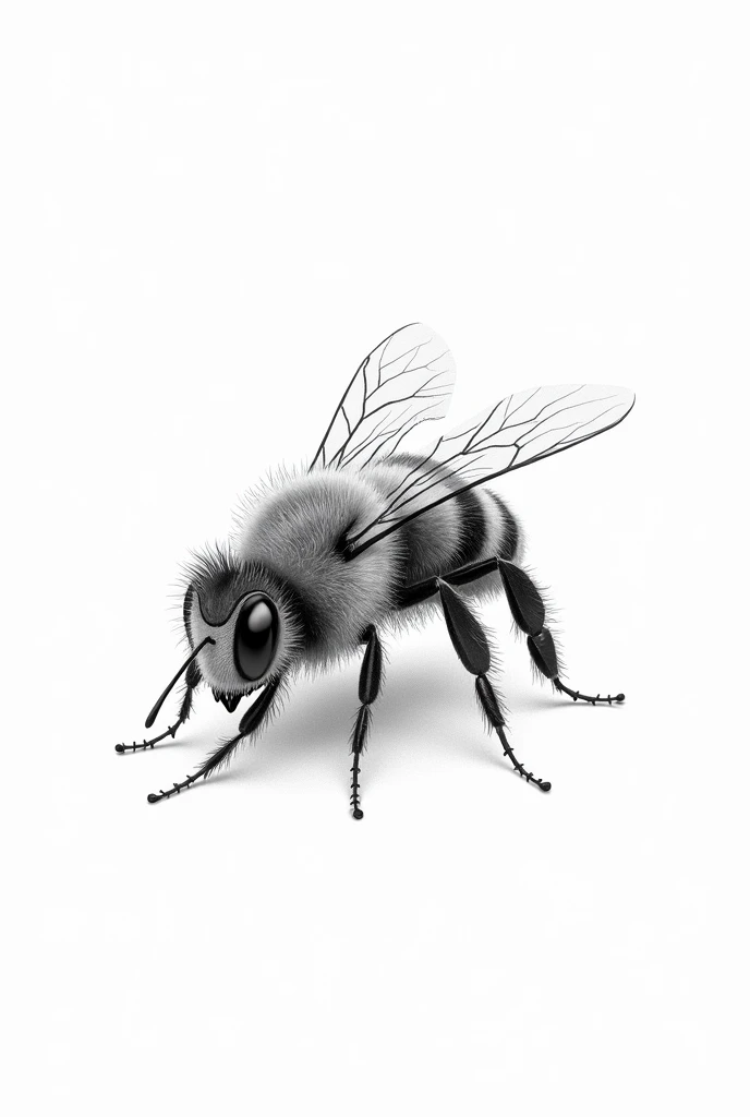 bee drawing sketch style