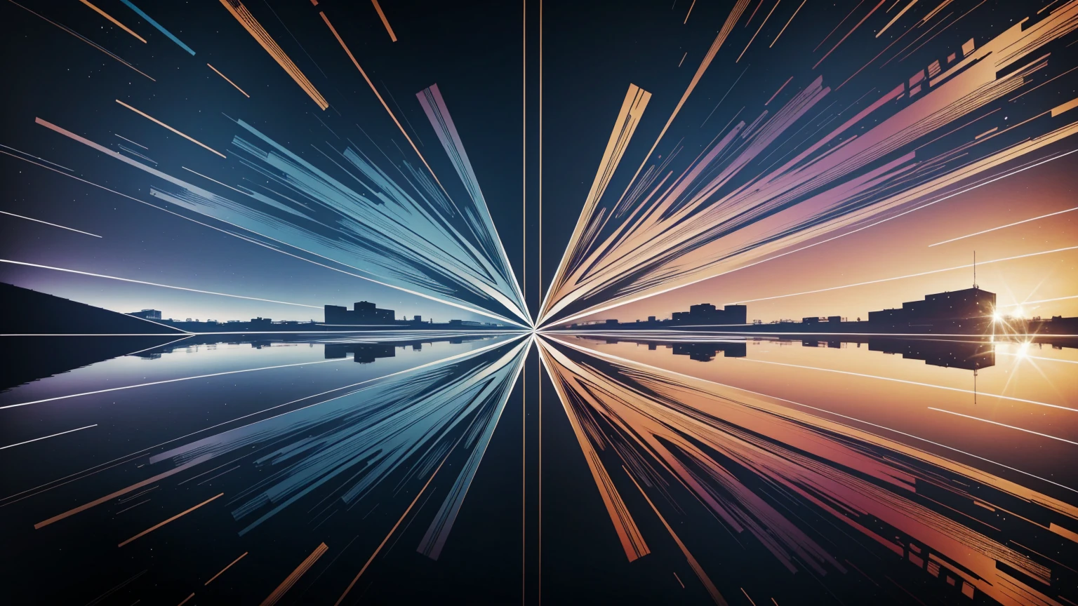 (masterpiece, Highest quality, Very detailed, 8k wallpaper), Abstract color splashes, Iridescent, sharp、straight、reflection、Geometric pattern