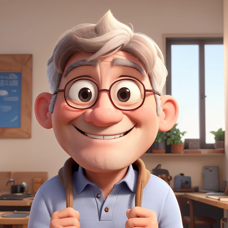 In the image there is a smiling middle-aged man