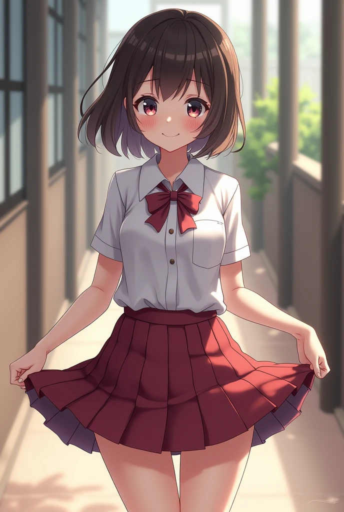 Schoolgirl showing panties