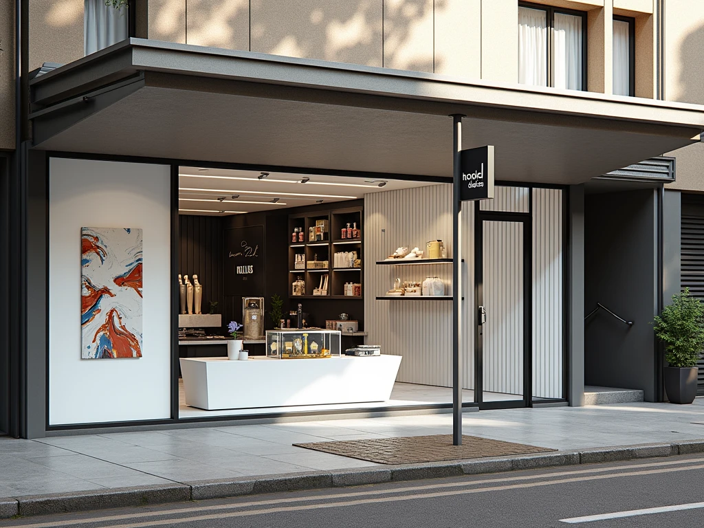 give this Shop a modern elevation