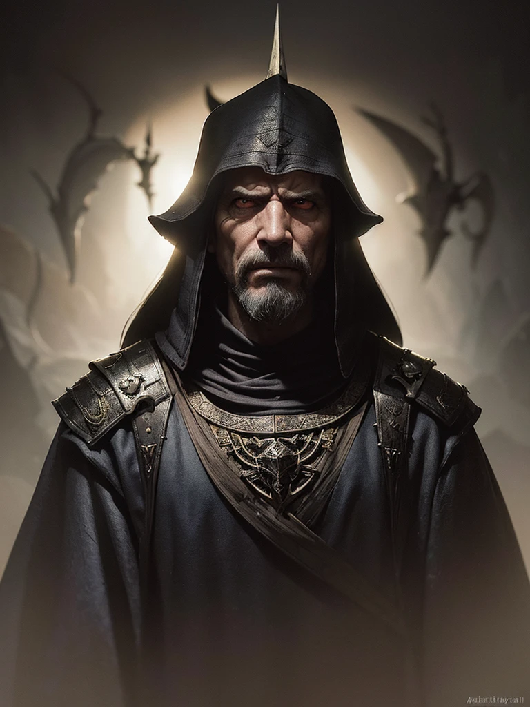 Style by Style Style-Crypt Award-winning epic oil painting of an older male medieval peasant, (angry expression:1.2), Sinister, devil, (backlighting:1.3), Digital paint, Conceptual art, seeds, sharp focus, rule of thirds, dark fantasy,intricate details, art by aleksi briclot, medium shot, (shallow depth of field:1.3)