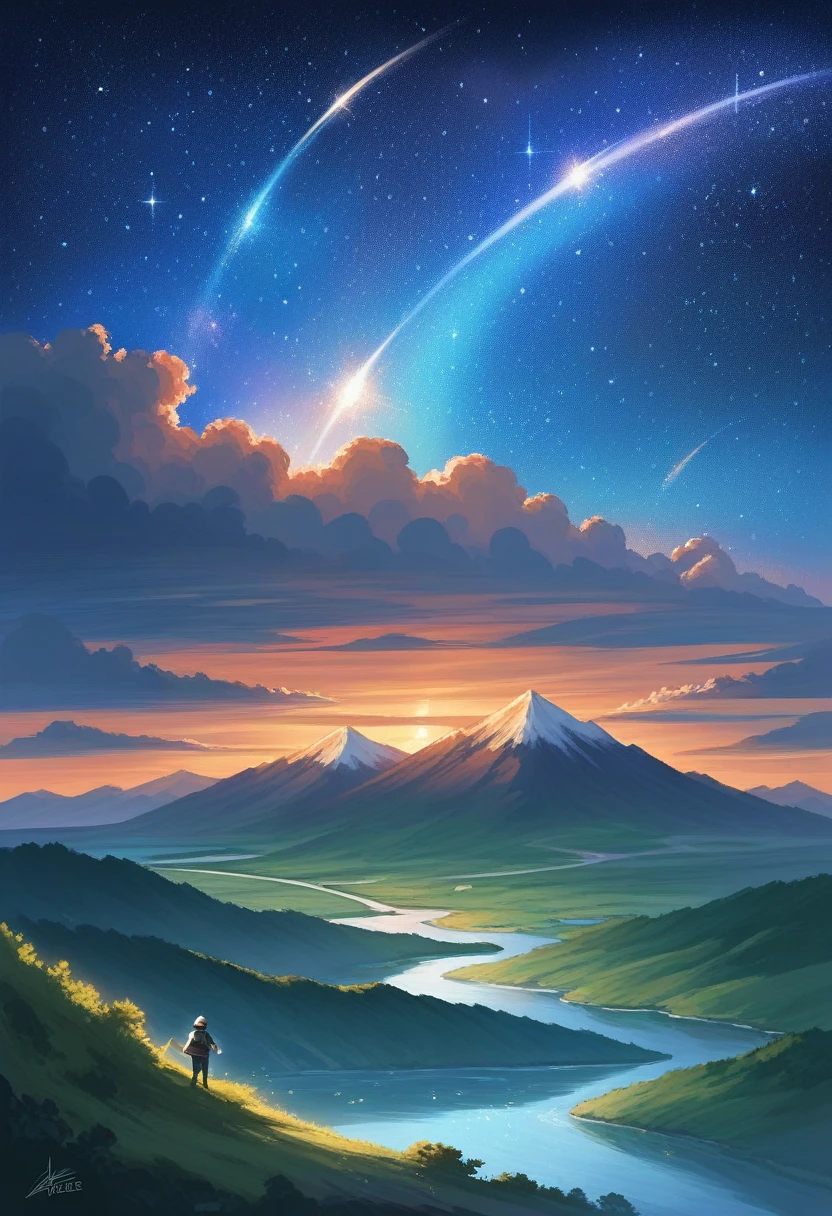 rating_safe, score_9, score_8_up, score_7_up, score_6_up, score_5_up, score_4_up, hires, source_furry, gorgeous, Landscape, Noite, flor, Jardim, Starry sky, constellations, atordoante, vista, water, quente, aconchegante, peaceful, Meteoro, cosmico, Magic, magia, particuls, Justo,