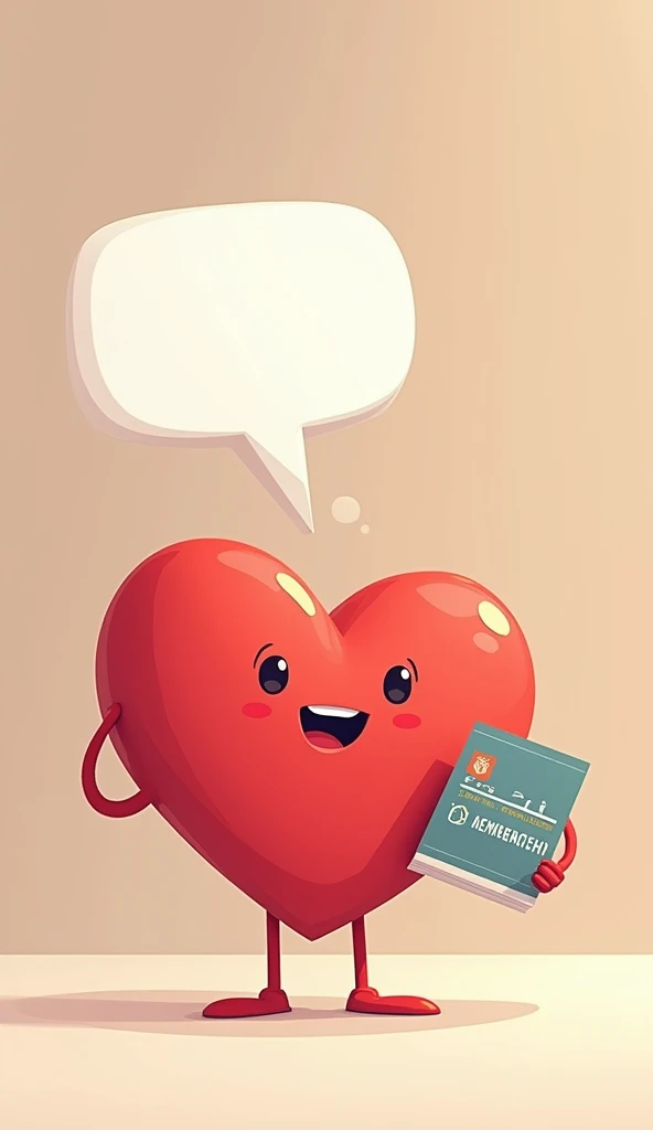 A funny image of a heart with a gym membership card, looking proud, with a speech bubble saying “Thanks for the workout!”